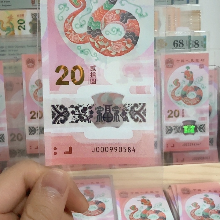 塑料小蛇钞号码000990584