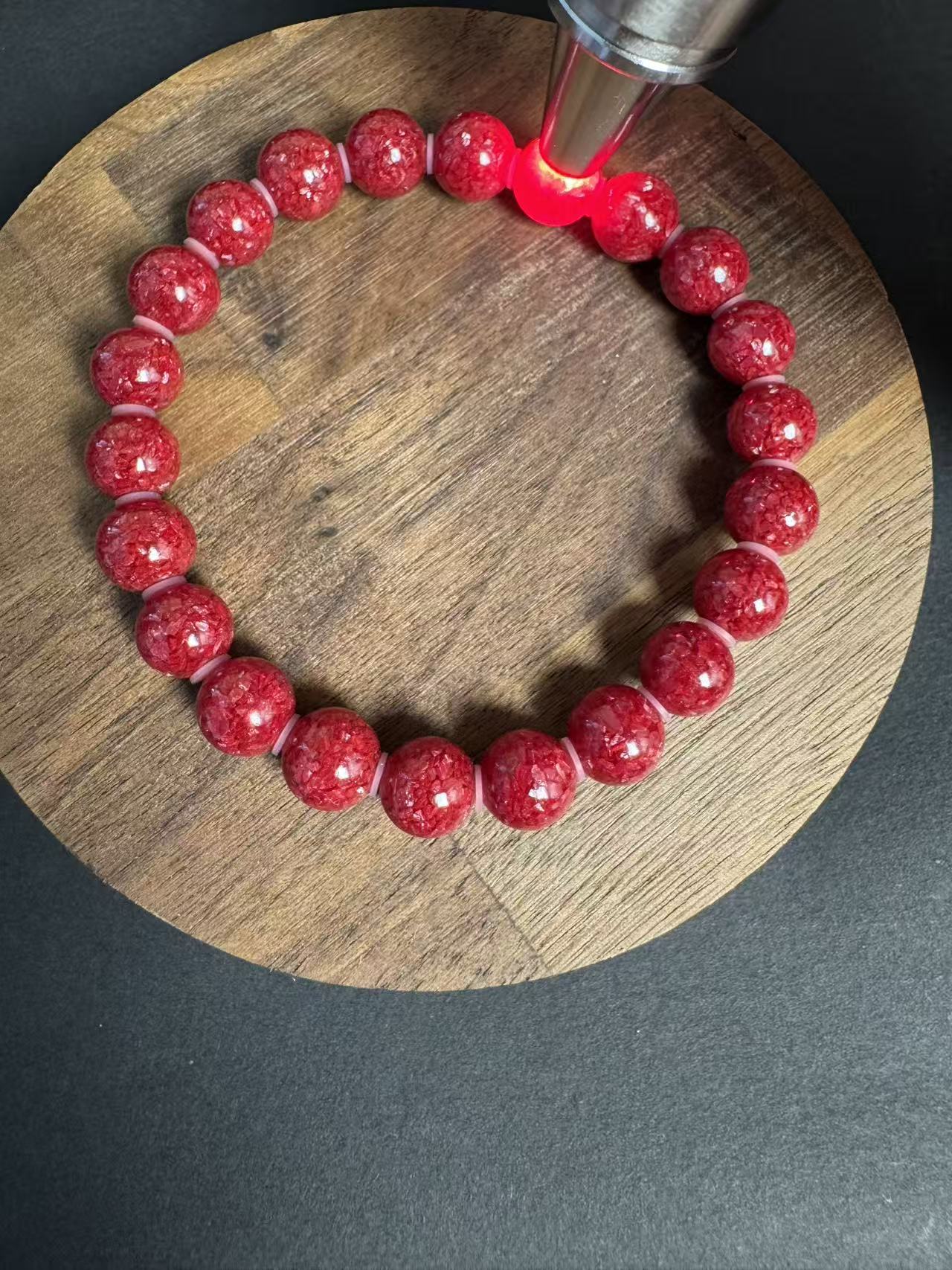 天然辰砂保真天然辰砂马仙溪全透晶体砂