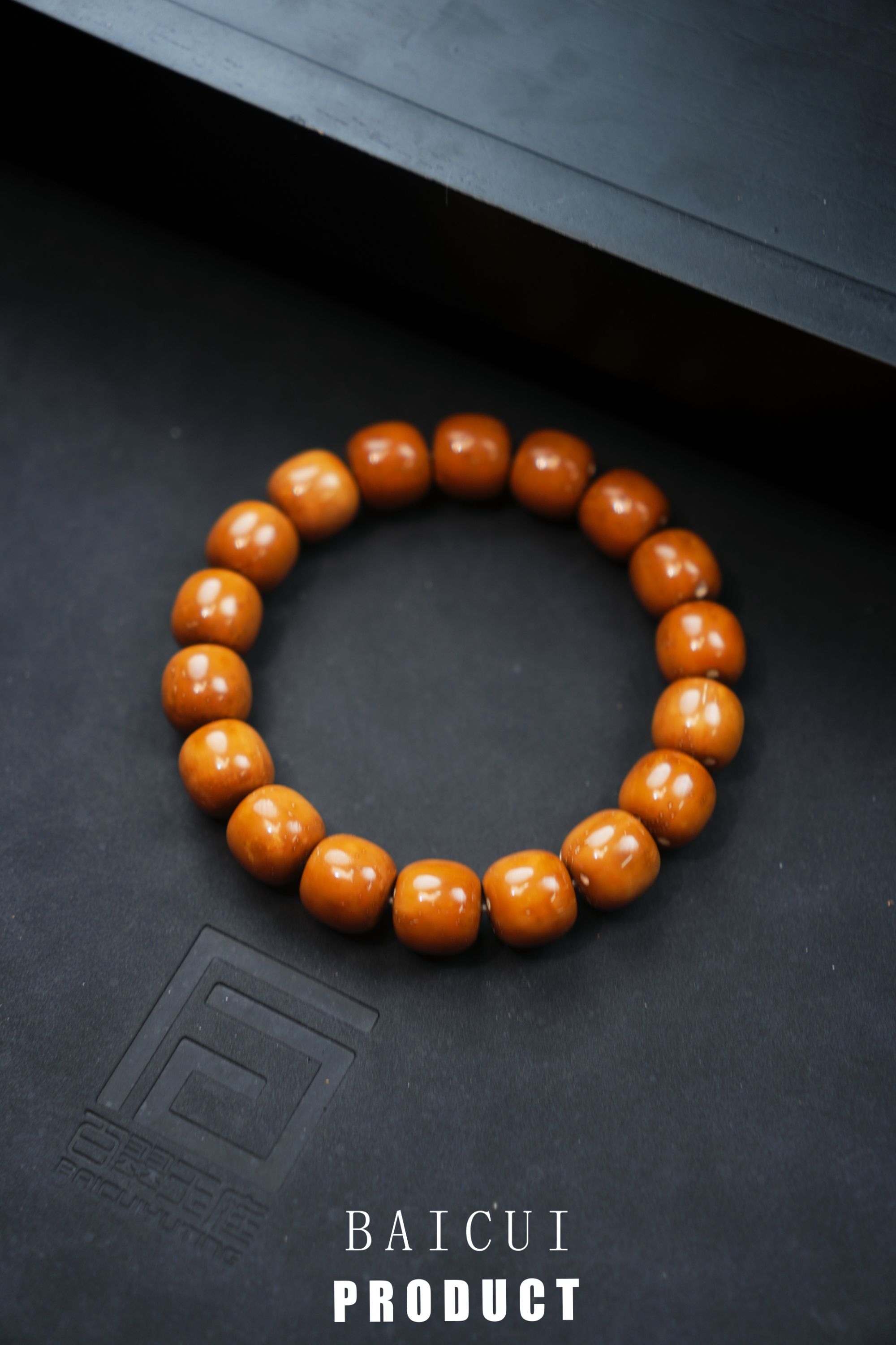 【小帅紫金鼠 百翠玉庭】6280黄皮半实心老型13尺寸紫金鼠手串