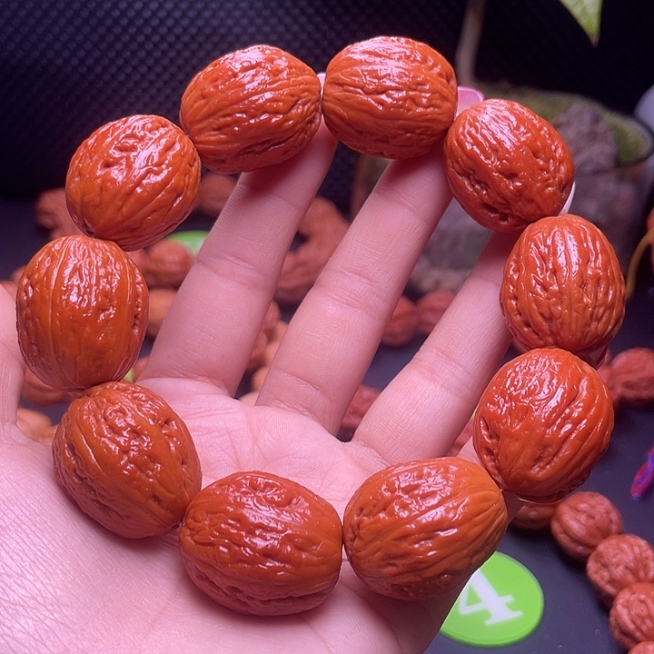 文玩核桃手串金丝猴大枣22-25