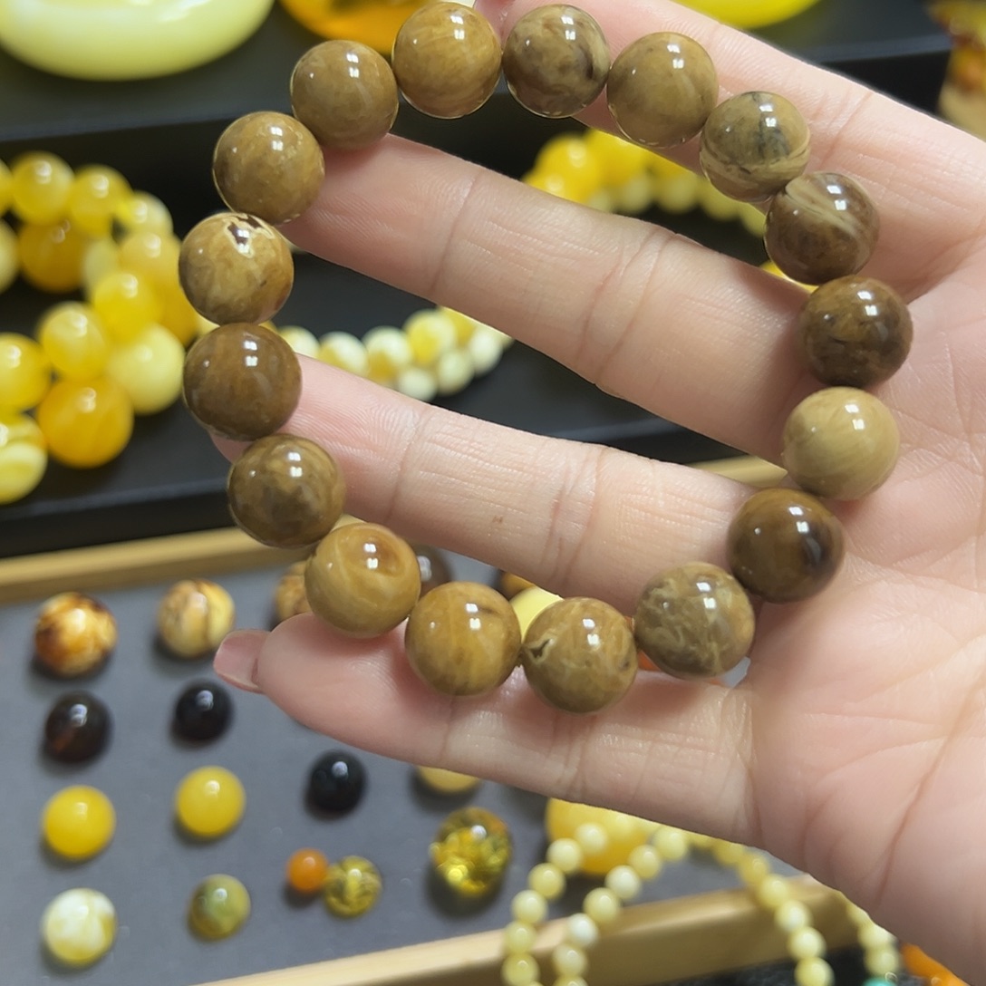 手串琥珀未镶嵌缅串