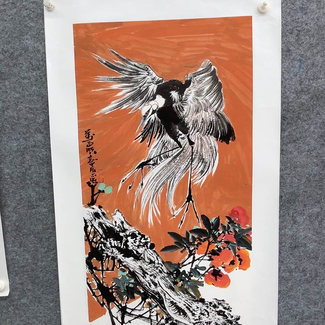 国画艺术家真人手绘