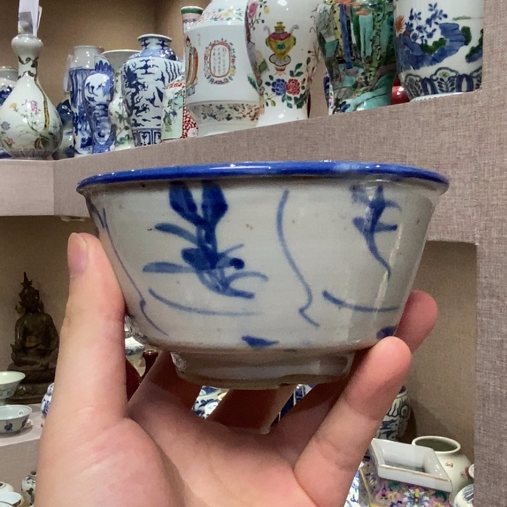 碗12661瓷器—青花莲子碗