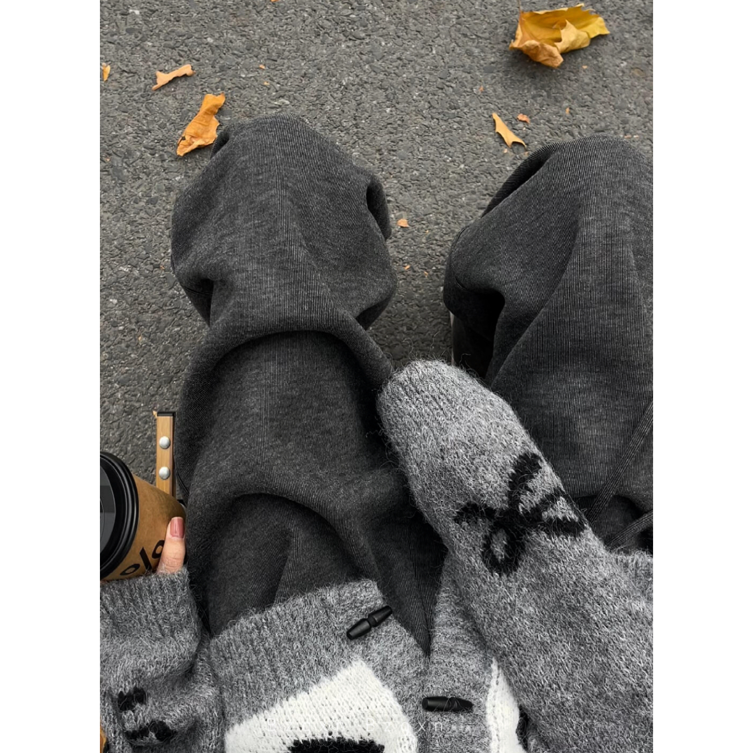 180超长高个子加绒加厚针织糯米裤女秋冬高腰垂感宽松显瘦拖地裤