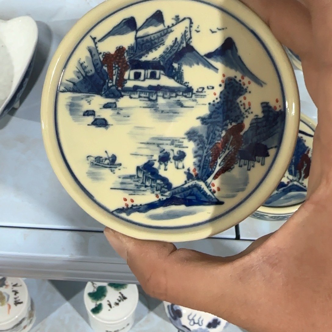 瓷片摆件手绘瓷器全部处理