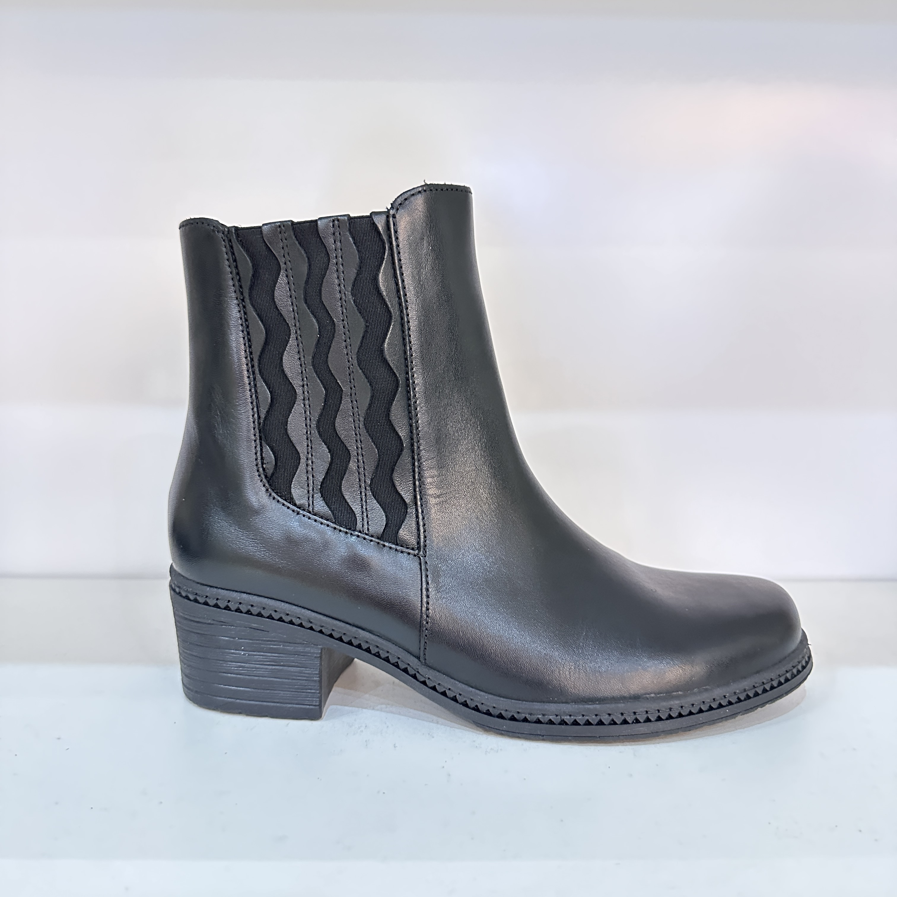 Gabor德国嘉步经典鞋粗跟黑色冬季防寒保暖94663百搭秋冬