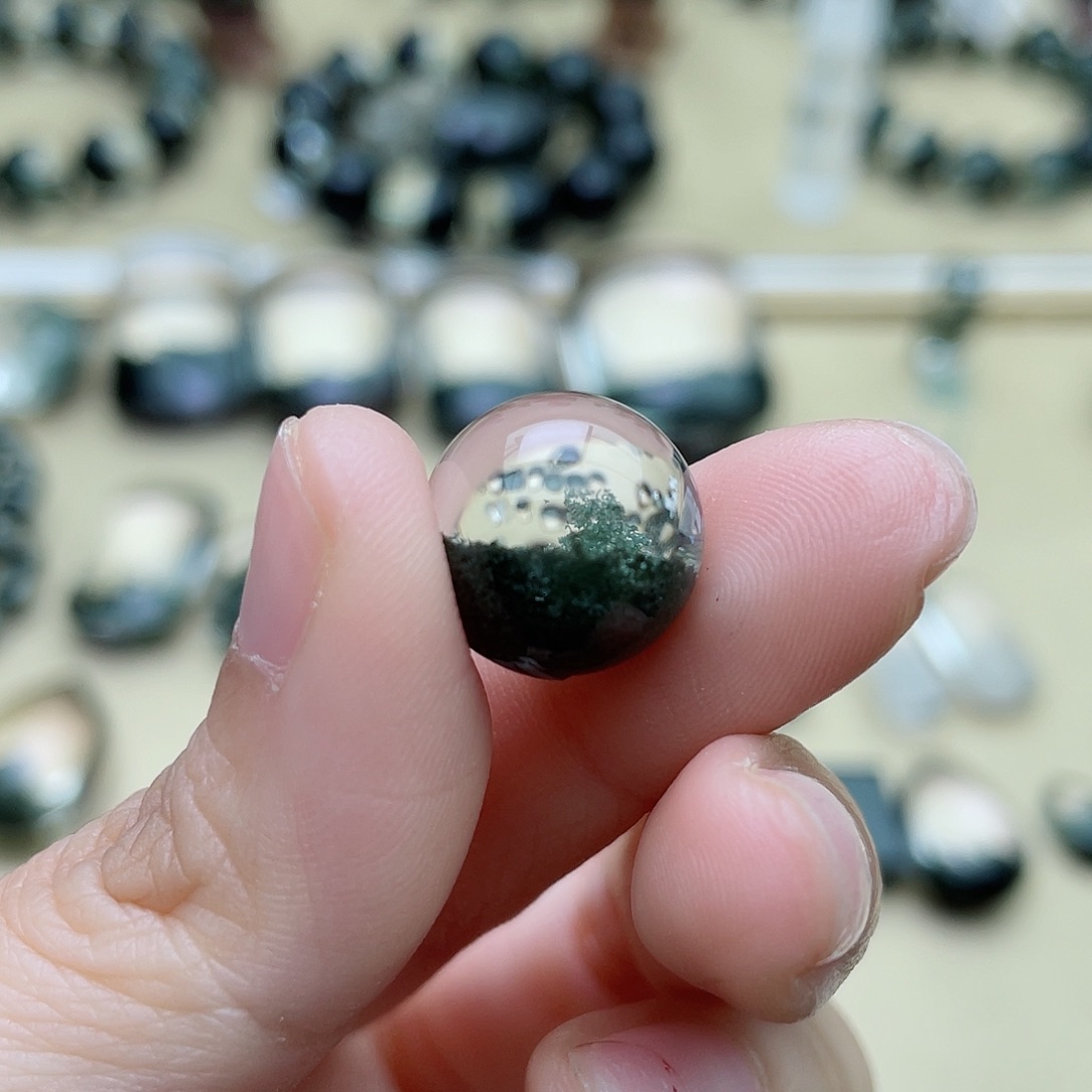 水晶颈饰未镶嵌绿幽灵单珠吊坠