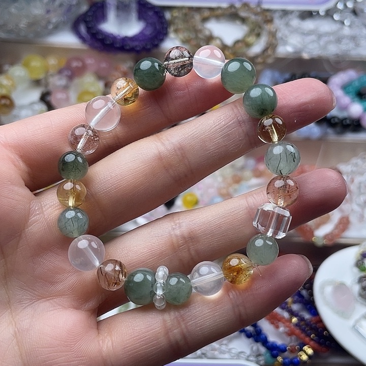 未镶嵌手链水晶绿发多宝