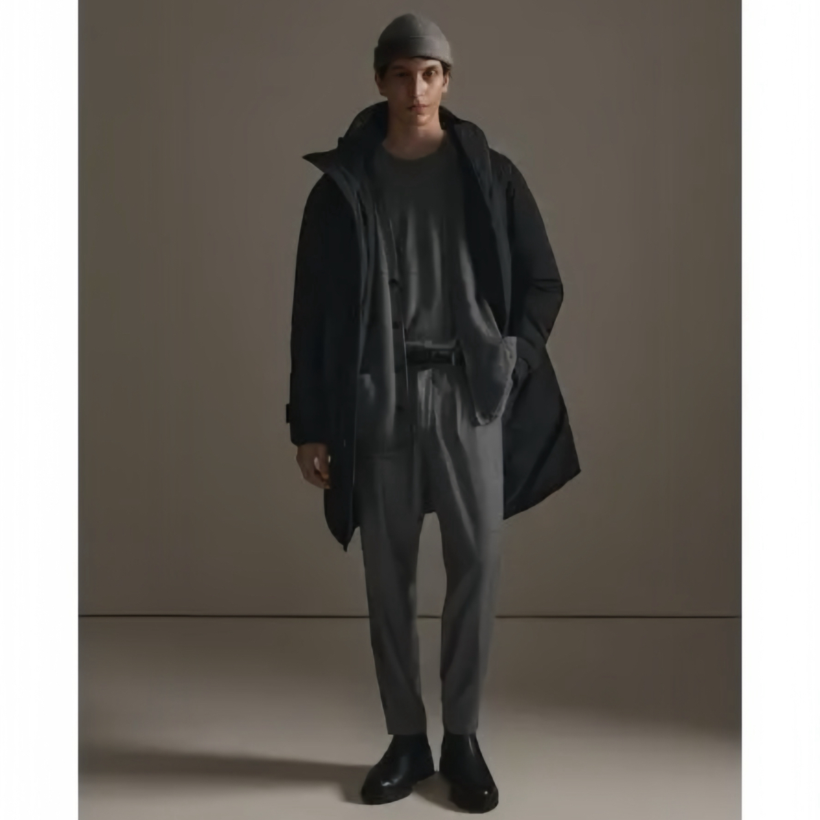 外贸男士户外防风防泼水透气保暖多口袋棉衣连帽中长款棉衣1973