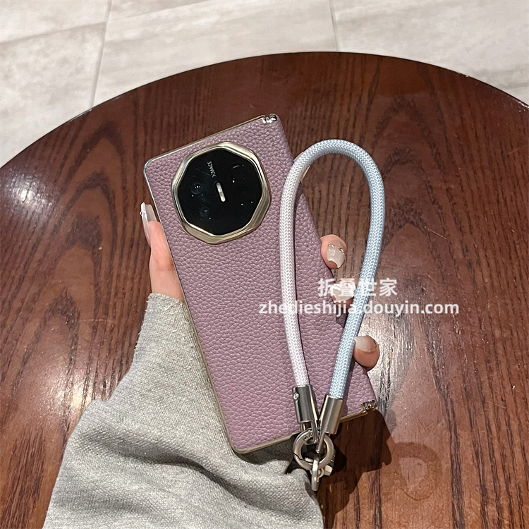 适用华为matex5折叠典藏版手机壳matex6真皮挂绳磁吸中轴中轴全包