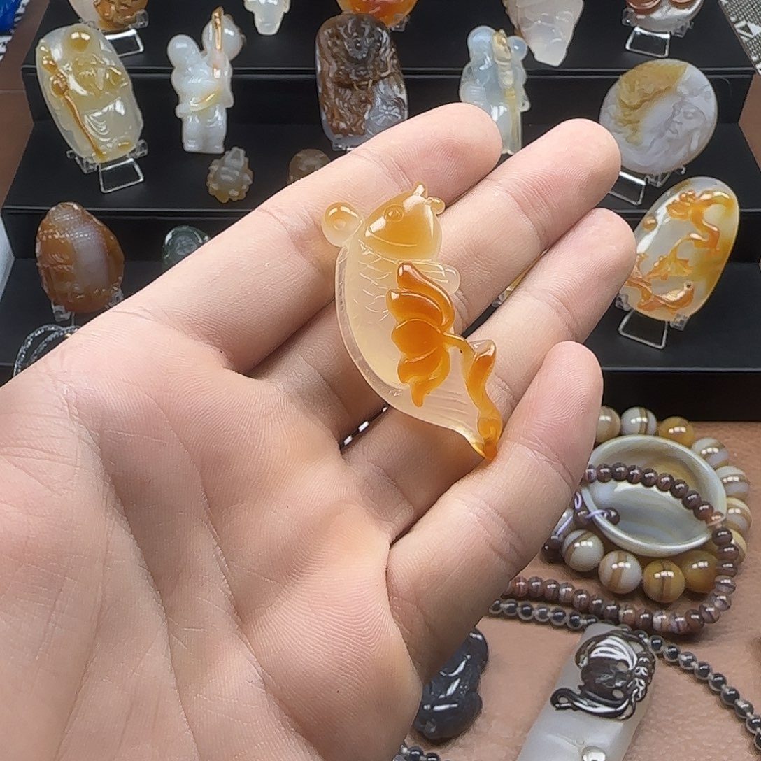 玛瑙/玉髓未镶嵌吊坠(不含链)