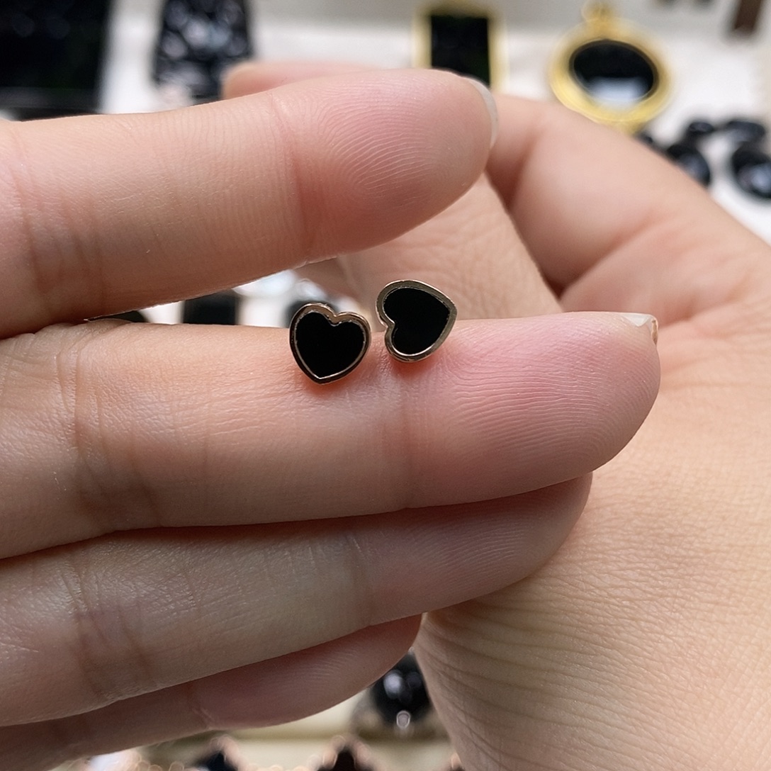 翡翠18K金镶嵌耳饰