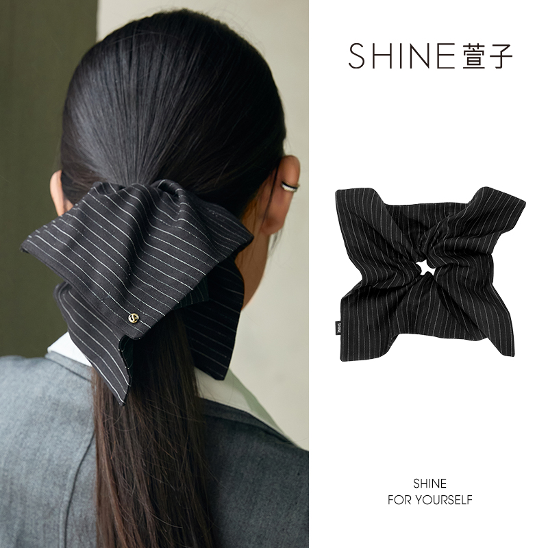 萱子宽边发绳女方巾日韩发圈魔术复古韩版韩式简约优雅通用