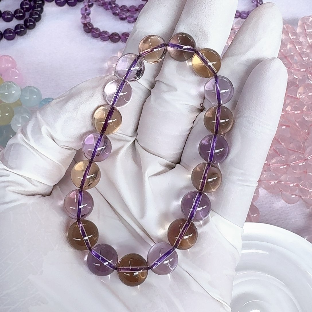 紫黄串10+未镶嵌水晶布**妈