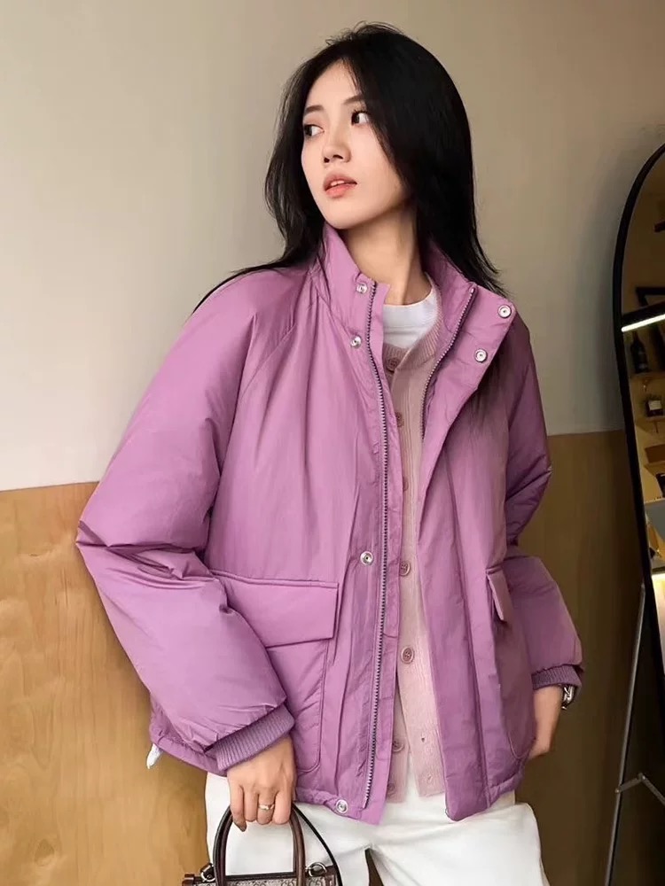 【商场同款】慵懒风新雪丽棉服秋冬新款宽松立领百搭外套女540051