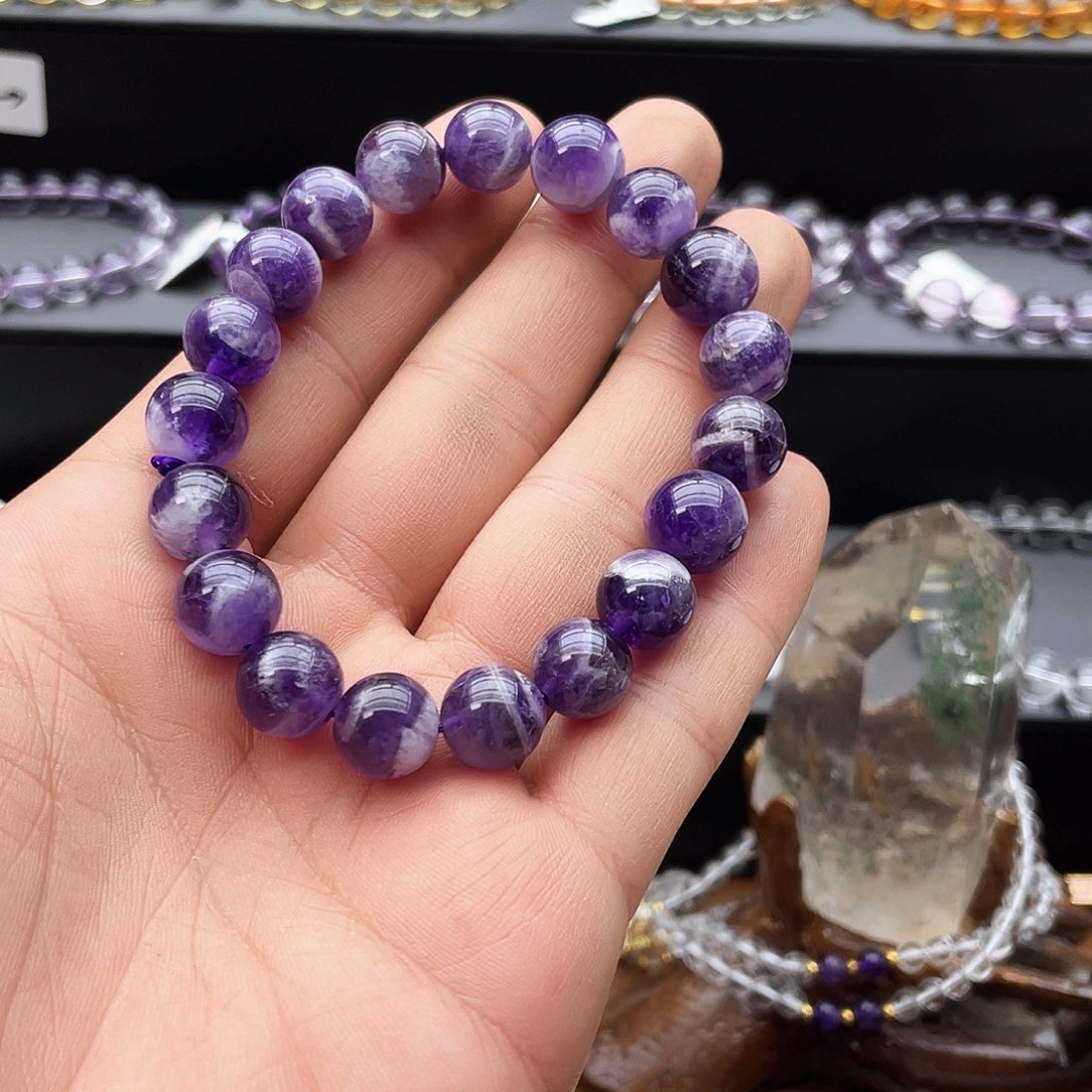 未镶嵌手串烟晶卡11梦幻紫