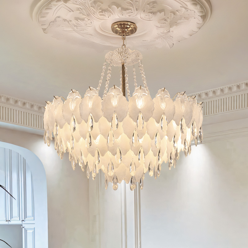 设计师款客厅吊灯奶油风高级感现代轻奢大气高档蝴蝶玻璃卧室吊灯