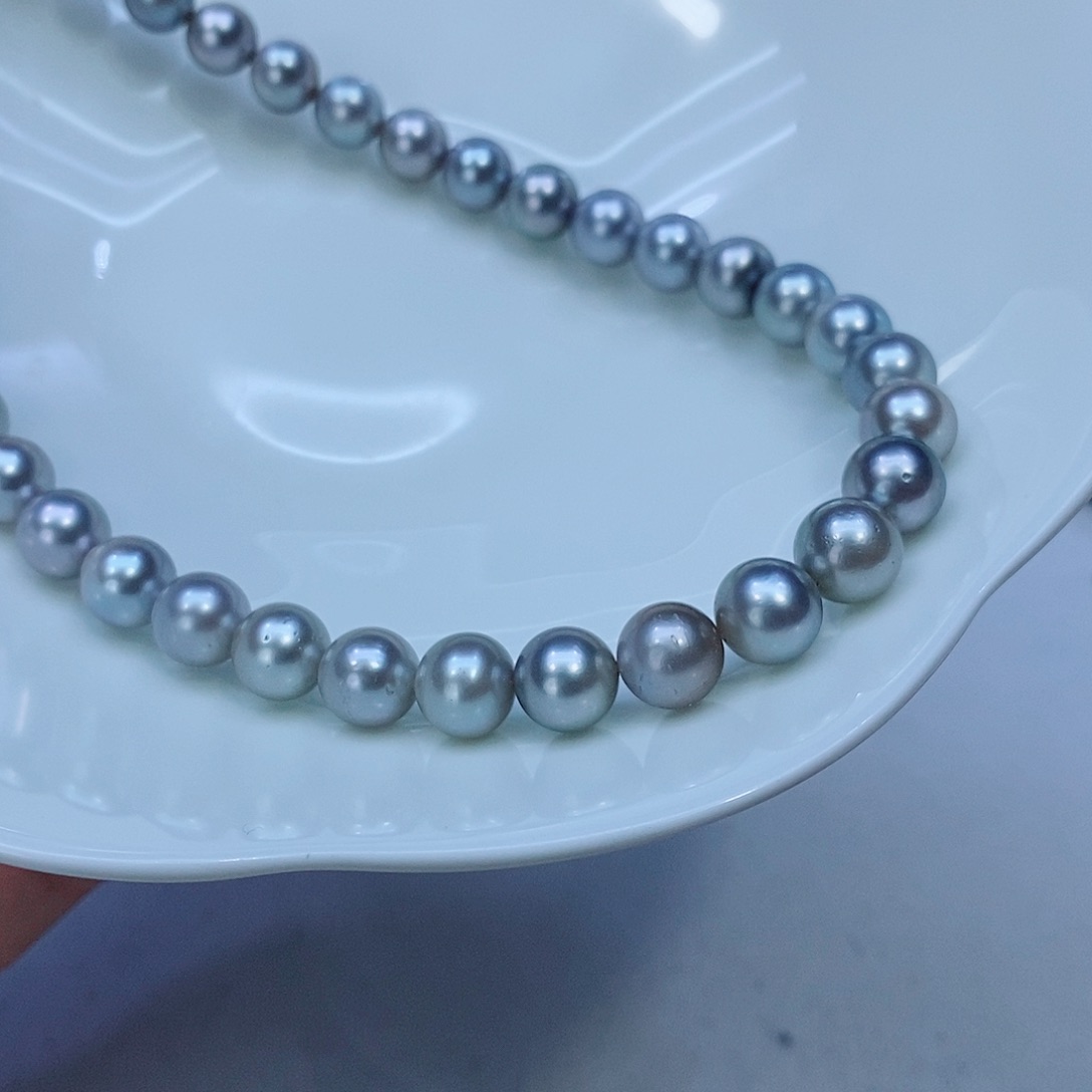 海水珍珠银S925镶嵌颈饰