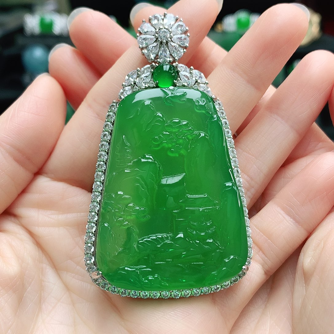 玛瑙/玉髓吊坠银S925镶嵌