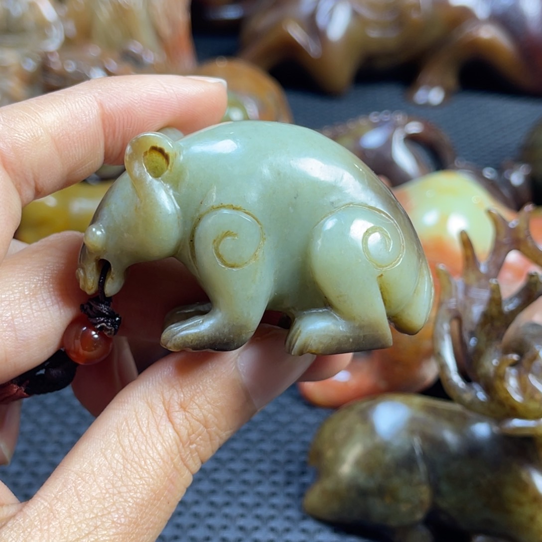 和田玉挂件未镶嵌月**星