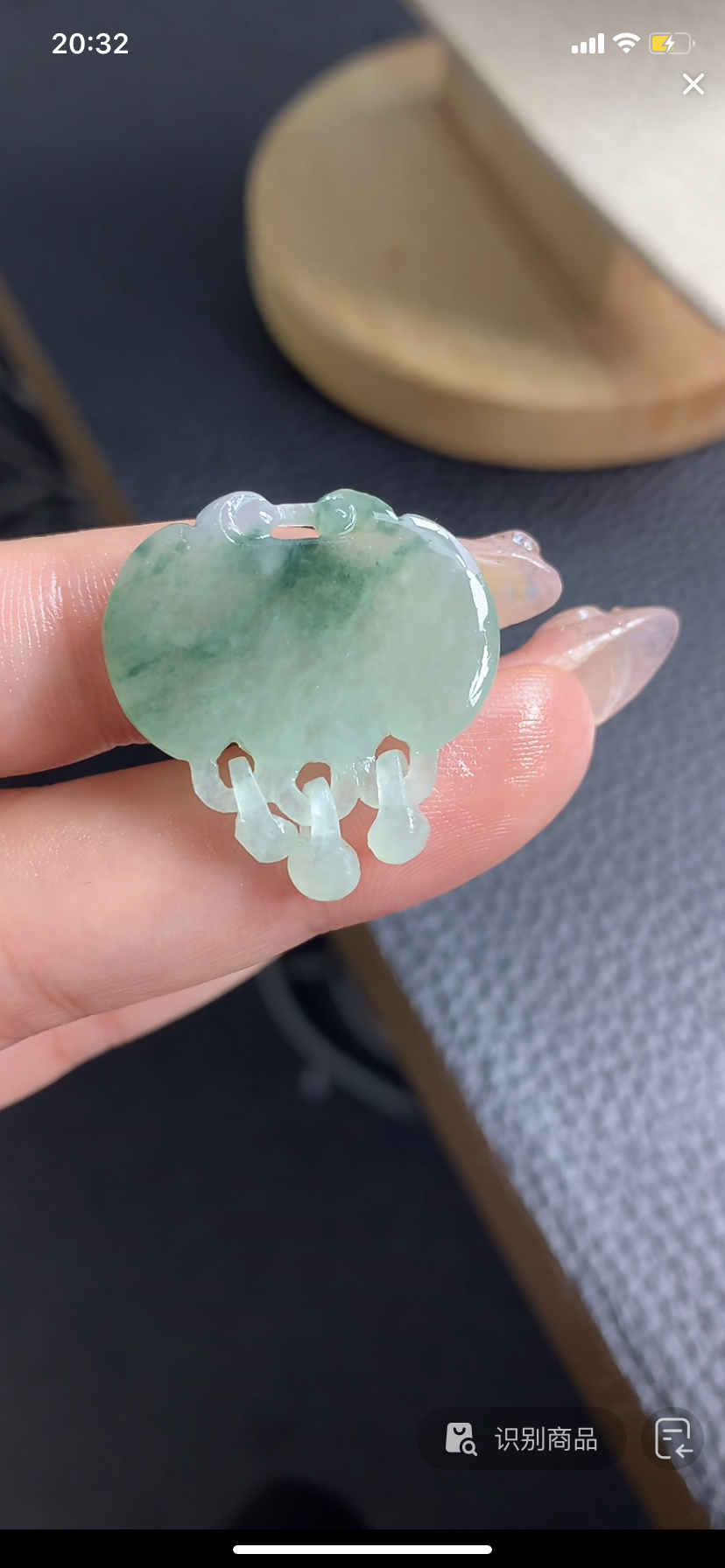 定制翡翠毛货如意锁