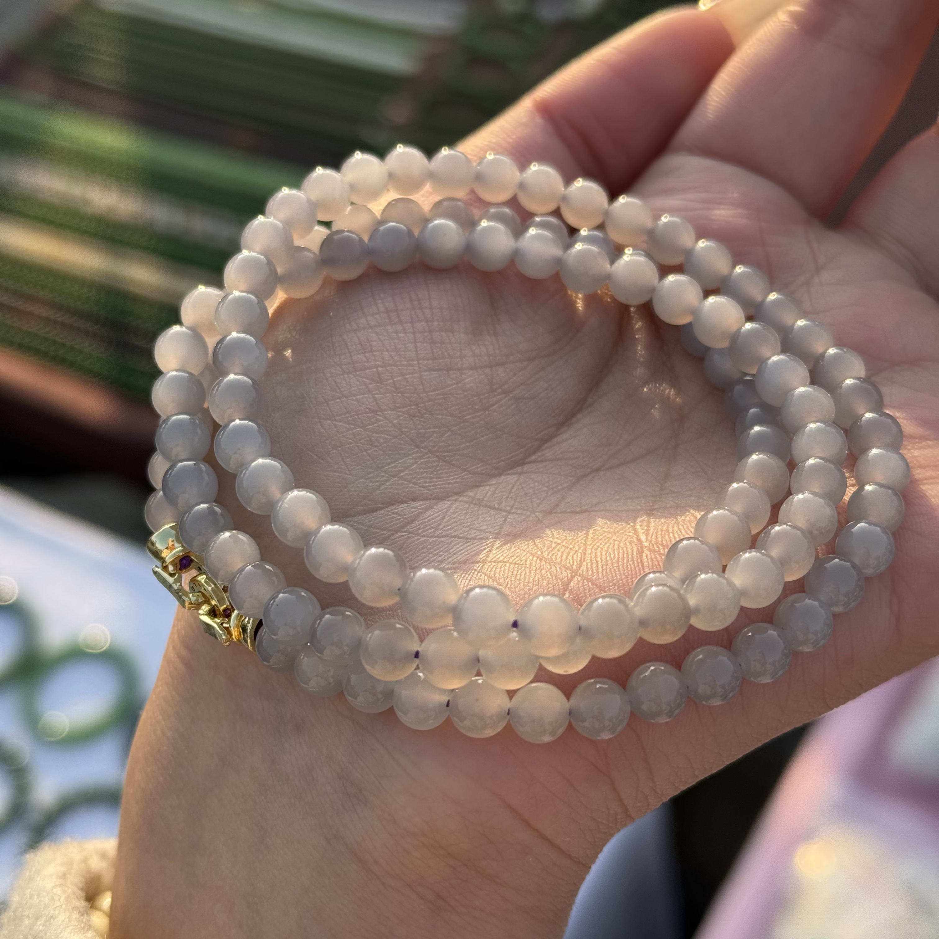 和田玉颈饰未镶嵌卡6冰烟紫门总 拍一发一