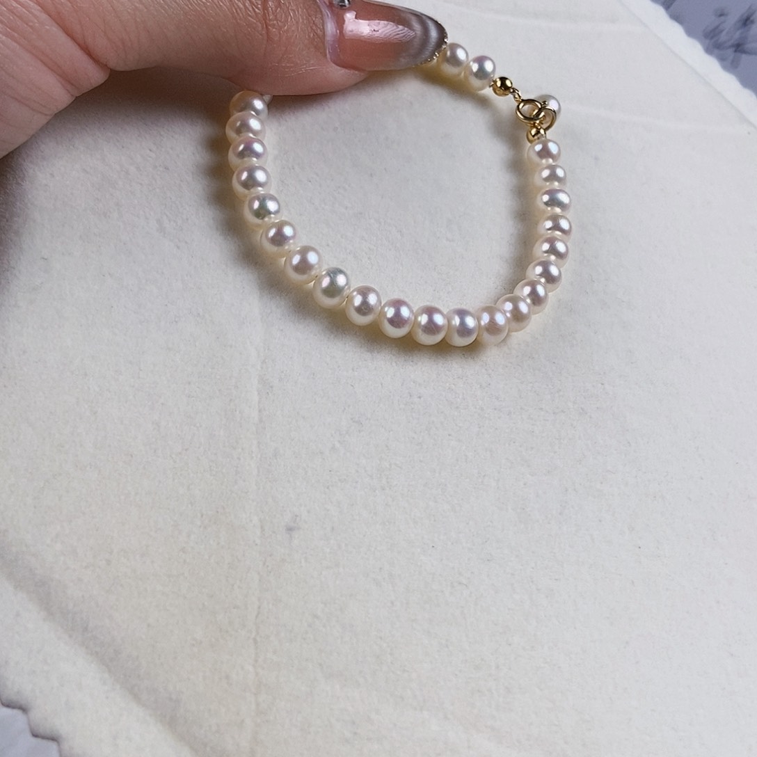 淡水珍珠手绳银S925镶嵌