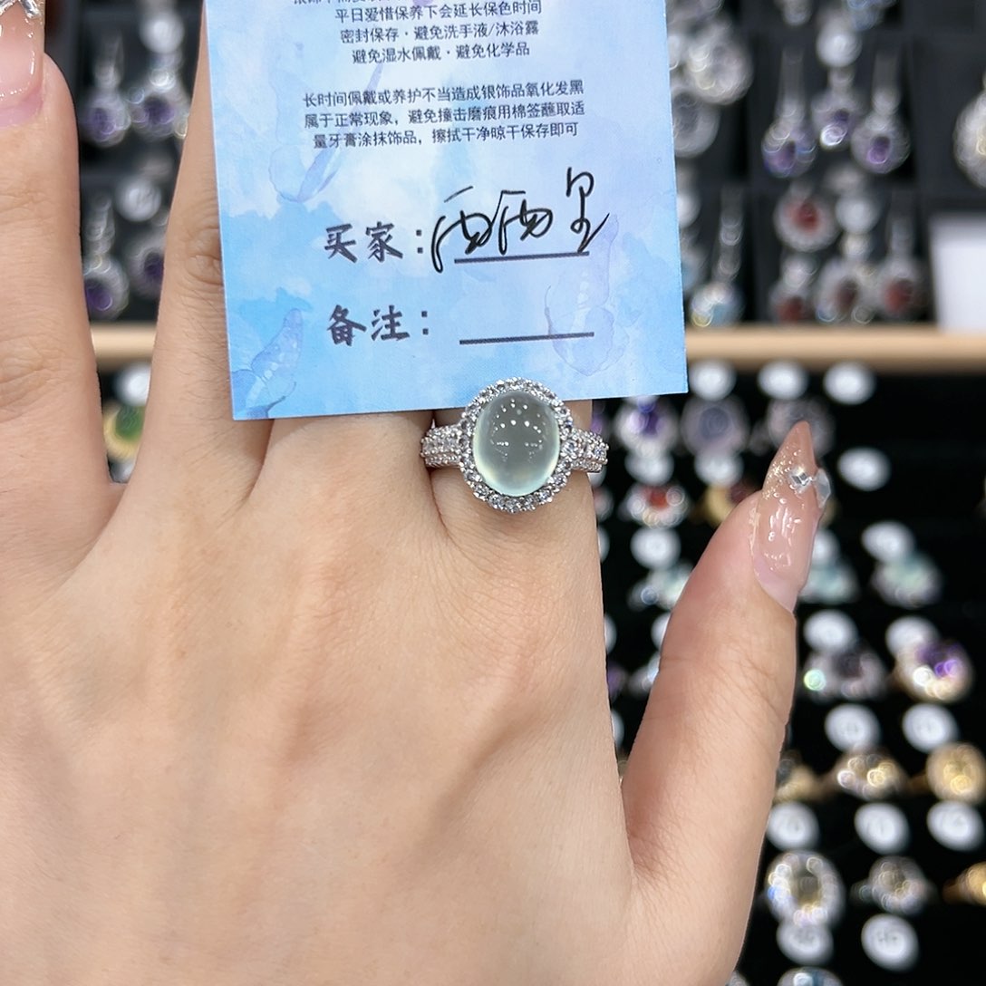 黄晶戒指银S925镶嵌戒指