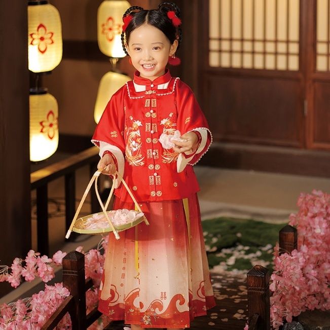 儿童汉服套装模特图不一样看直播间为主库存默认瑕疵不退换