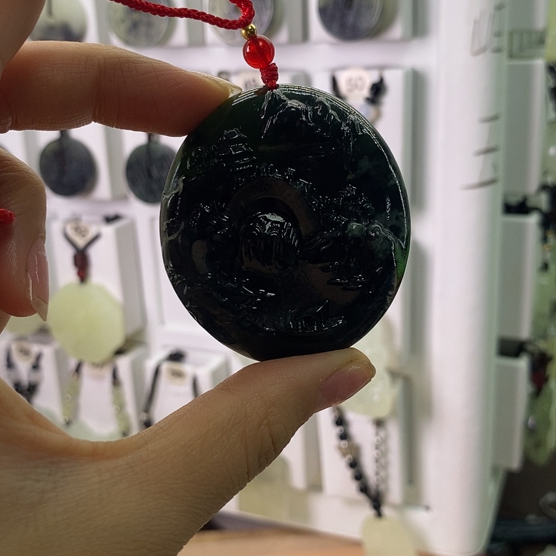 蛇纹石玉颈饰未镶嵌千*儿90