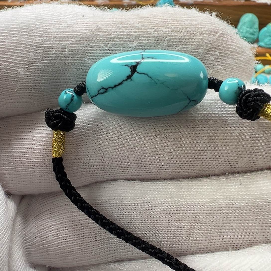 绿松石枣珠未镶嵌