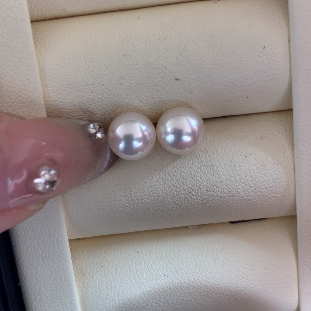 海水珍珠耳饰18K金镶嵌