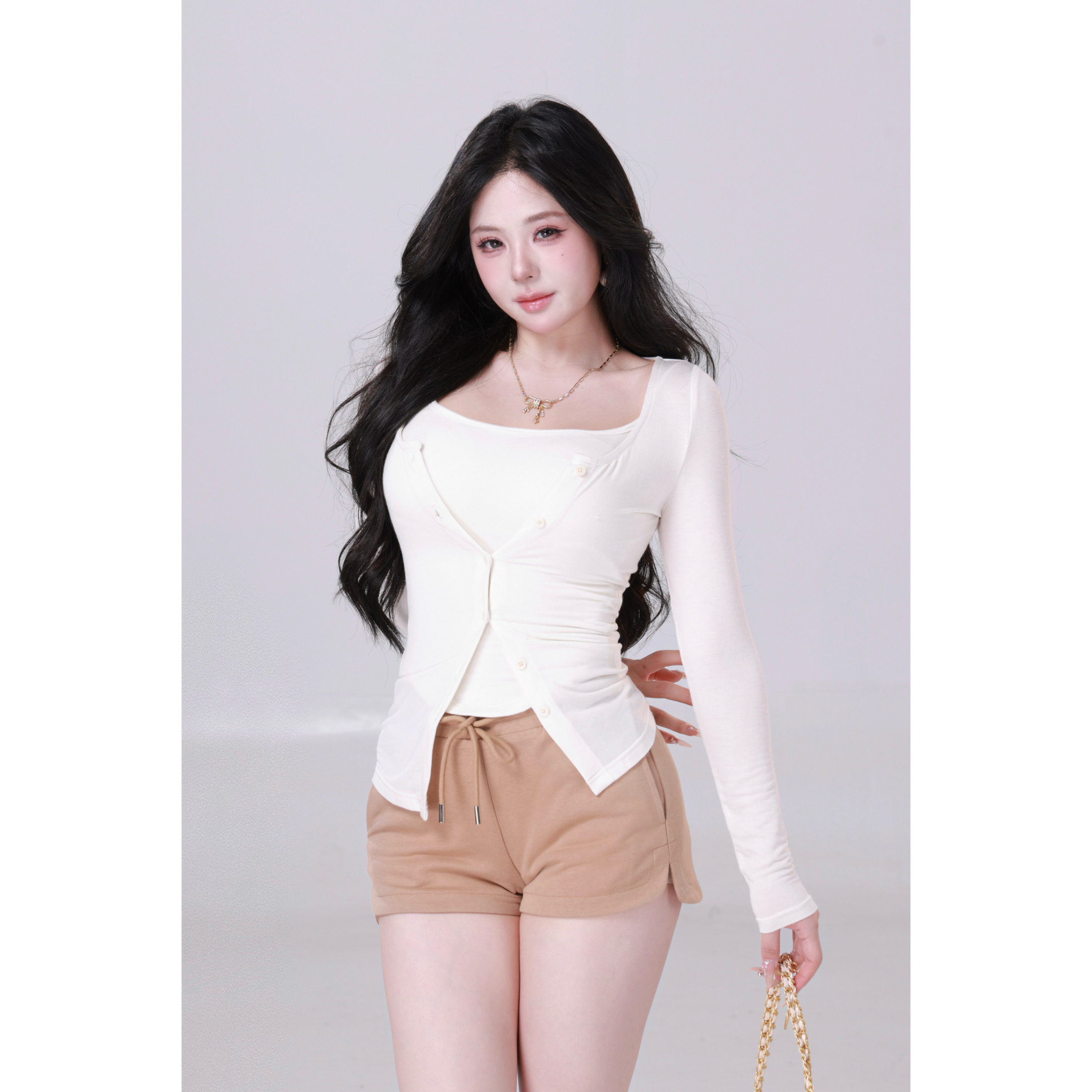 清清萌面侠【里斯本夏日】吊带开衫短裤4619M4620M5244M