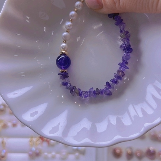 淡水珍珠手绳合金