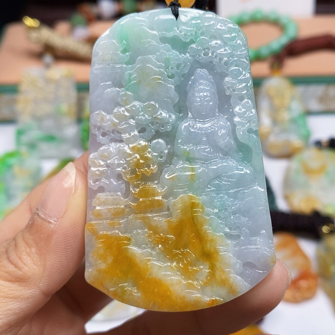 颈饰未镶嵌翡翠翡翠A货一物一证