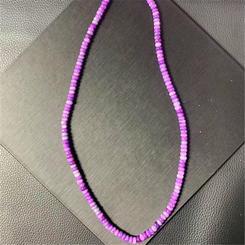 丝绒幻彩算盘珠3*5M项链（多样性发一）