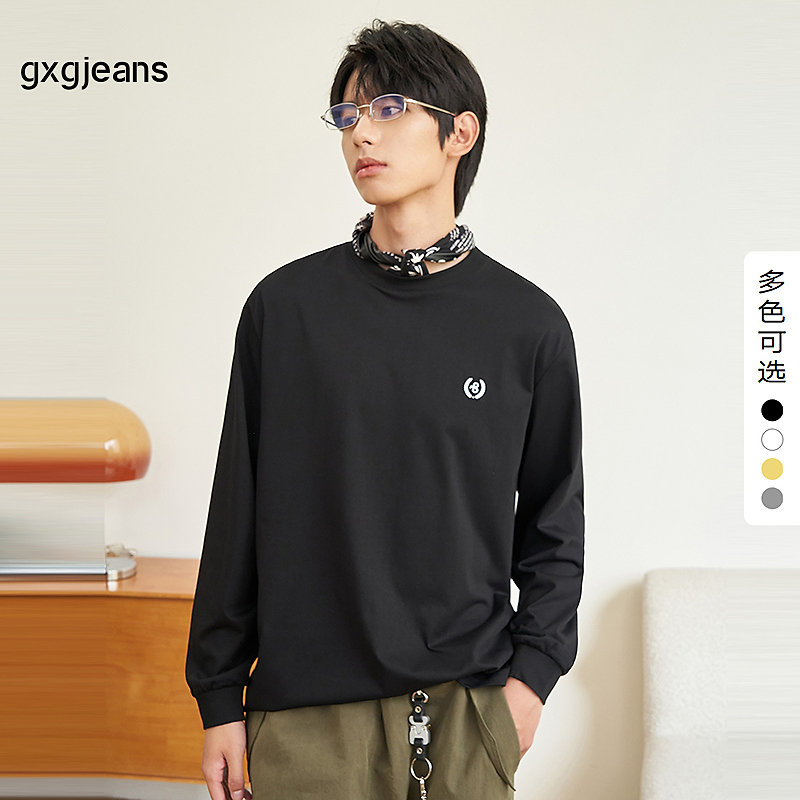 gxg.jeans男装2024年秋季圆领长袖T恤JFD13400061