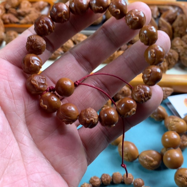 橄榄核手串/手链墨**凉橄榄核雕，十八罗汉