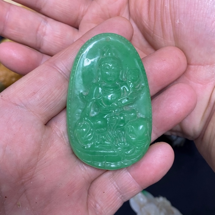 吊坠白玉菩提如**风精品白玉