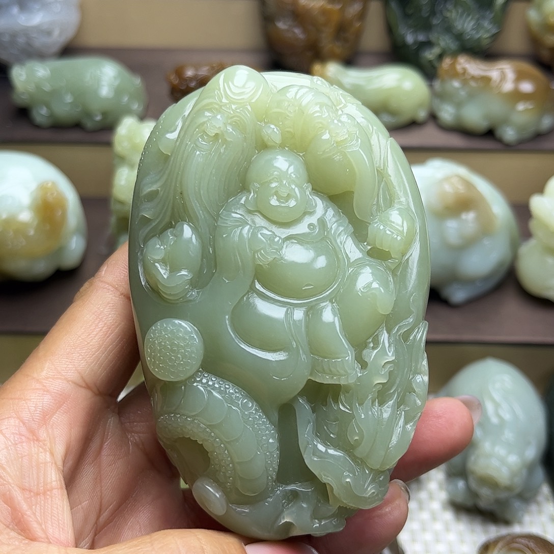 和田玉未镶嵌挂件