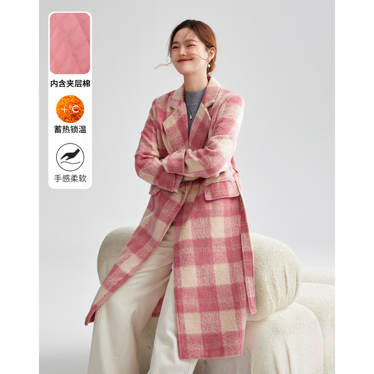 女式大衣毛呢柔软3585