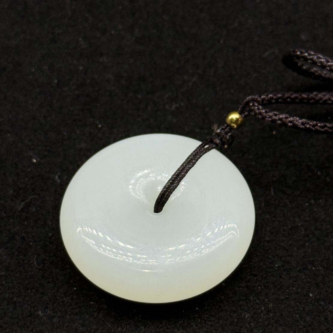 和田玉平安扣吊坠 21g 直径3.3cm 