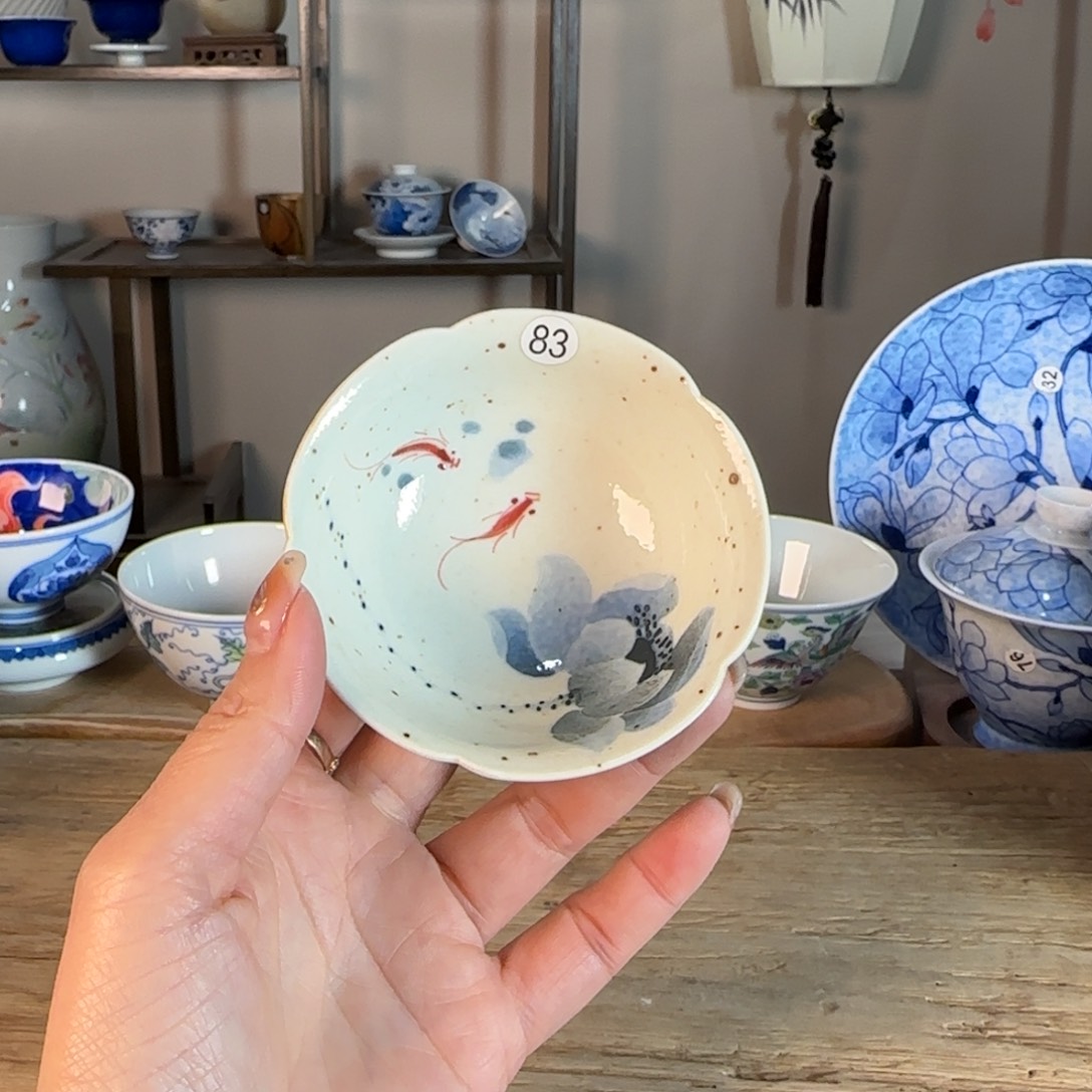 杯景德镇陶瓷柴烧多人