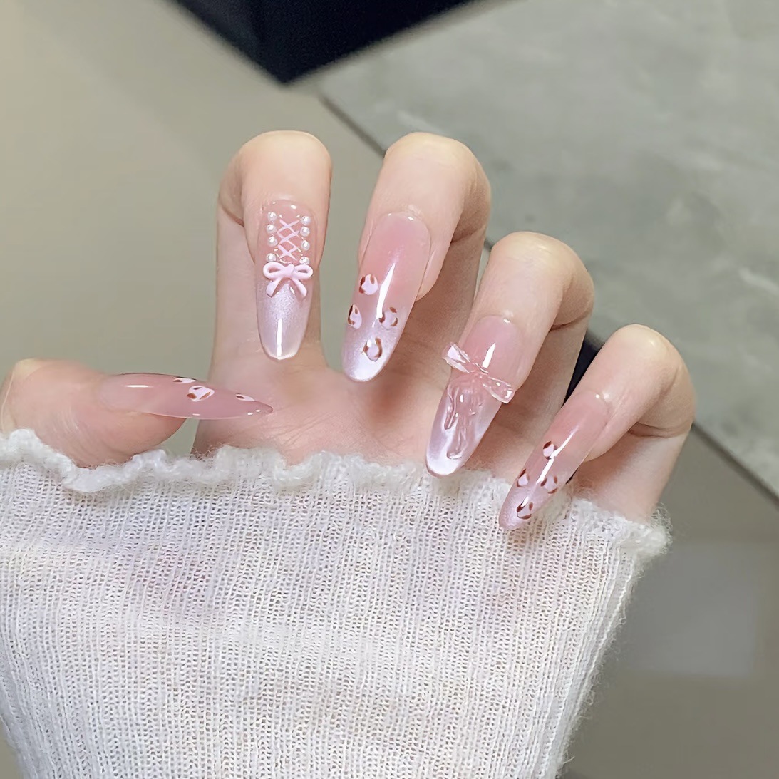 3000 NAIL “芭蕾舞鞋”设计师高定原创纯手工高级感猫眼显白穿戴甲