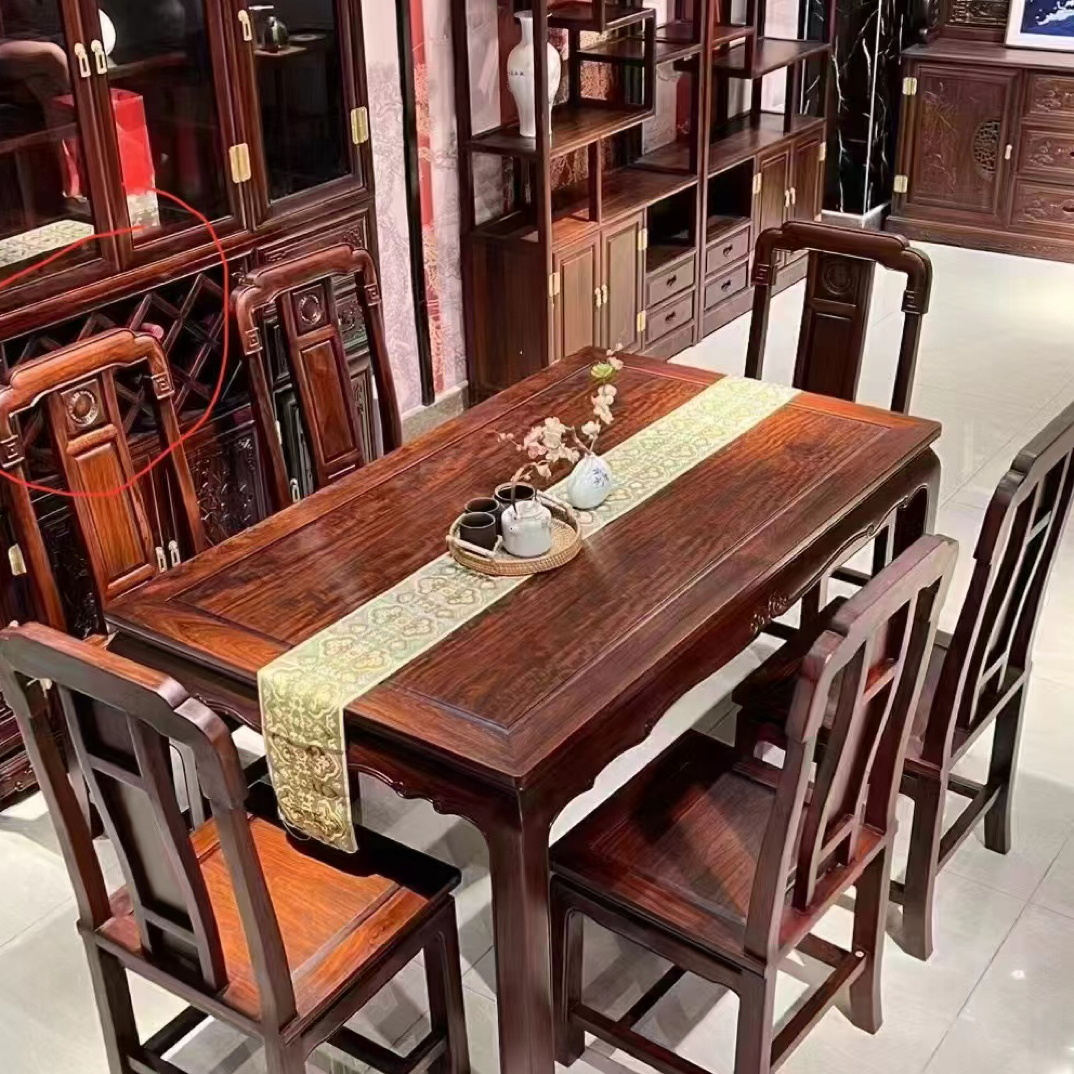 多种组合新中式新古典长方形餐桌家用餐台餐椅饭桌餐厅