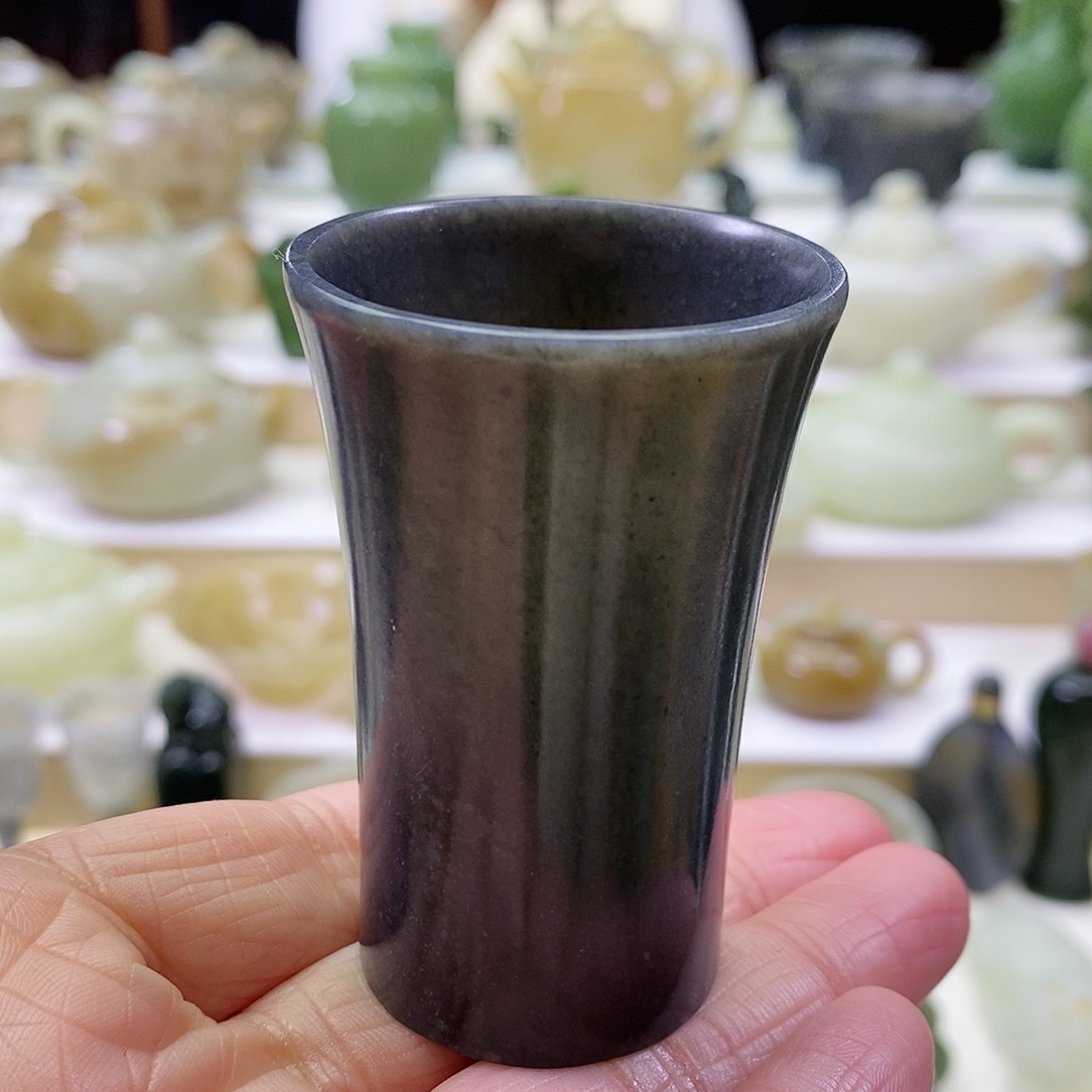 和田玉茶杯未镶嵌