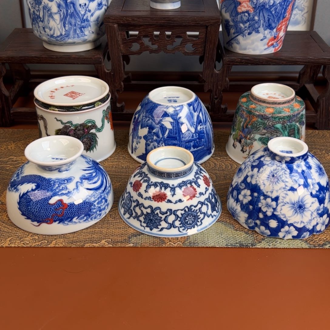 瓷片景德镇茶器手工手绘