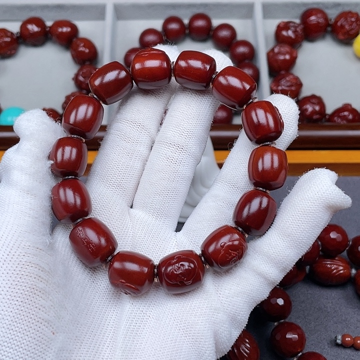 张***鸣手串/手链橄榄核老型弥勒