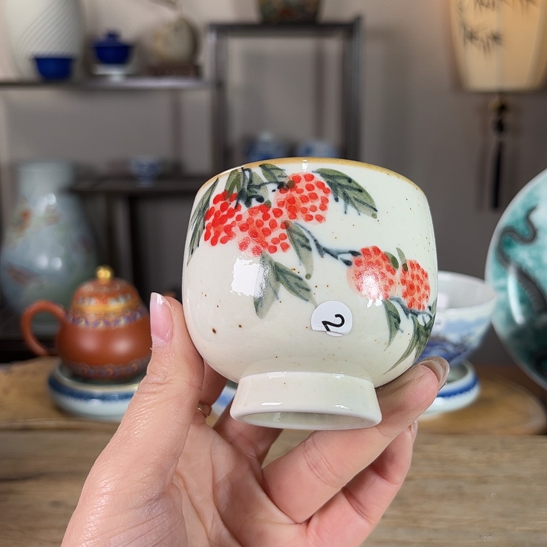 杯景德镇陶瓷柴烧多人