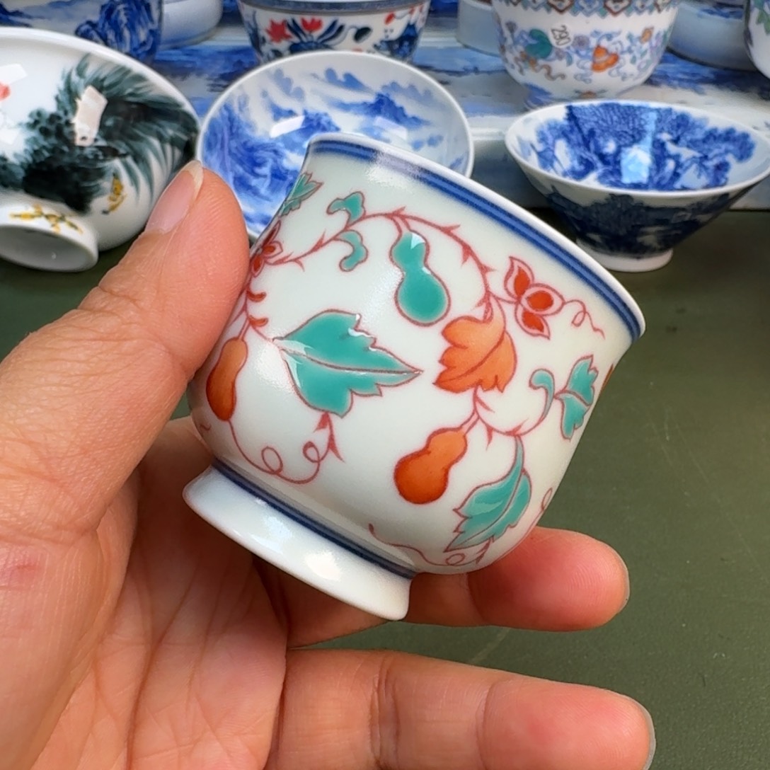 陶景德镇纯手绘茶具圆圆283